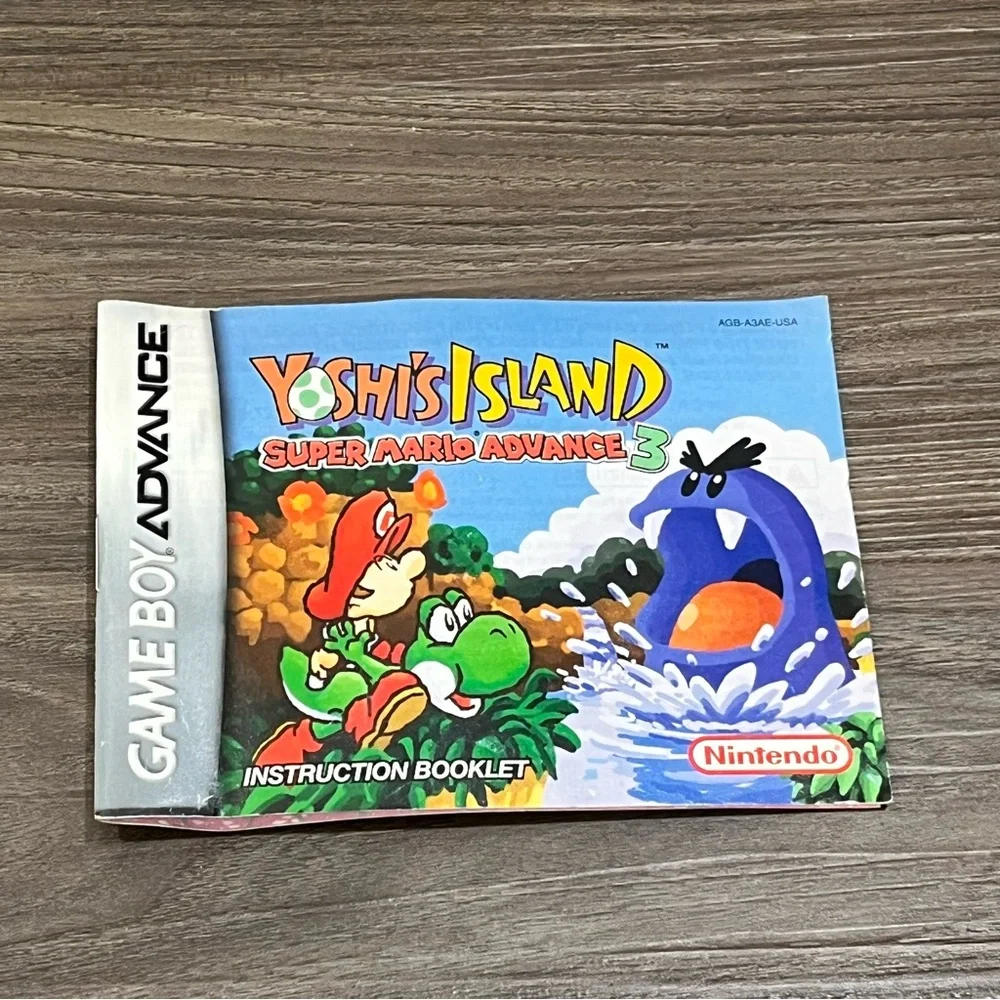Vintage Nintendo Game Boy Advance Yoshi's Island Super Mario Advance 3 Manual